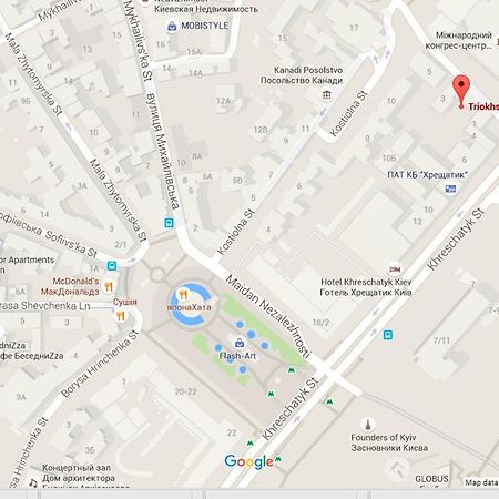 Apartment On Triokhsviatytelska 基輔 外观 照片